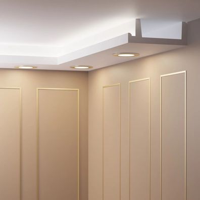 20 Meter Set Deckenleisten Design fér das Licht Halogenlampe OL-14