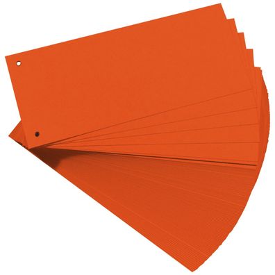 10 x FALKEN Trennstreifen Aktenfahne Karton 105 x 240 mm Orange