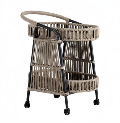 Küchenwagen Rattan Kitchen Furniture Rolling Table Rattan Serving Trolley