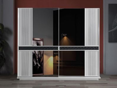 Schlafzimmer Holz Kleiderschrank Luxus Design Schränke Modern Grau Neu