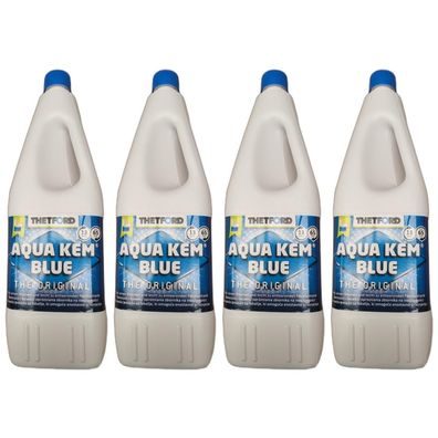 9,65EUR/1l 4 x Thetford Aqua Kem Blue Sanit?rfl?ssigkeit WC Zusatz 2 Liter