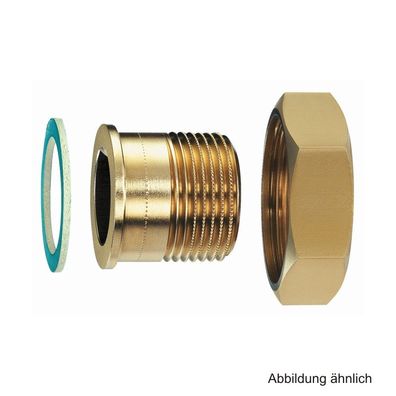 Heimeier Verschraubung m. Schraubnippel R 1 1/2", für DN40, flachdichtend