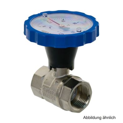 WESA Kugelhahn 1 1/2" IG m. Th.-Handgriff blau Pressmessing