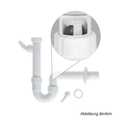 Kugelverschluss-Siphon 1 1/2" mit Geräteanschluss Abgang DN 40