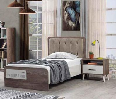 Holz Bett Singl Betten Kinderzimmer Jugendzimmer Polster Möbel Einrichtung Neu