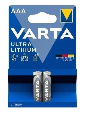 Varta Ultra Lithium Micro AAA Batterien, 2er Pack