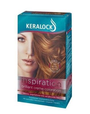 Keralock Professionelle Haarfarbe Mittelblond - 100 ml Qualitäts-Kremfärbemittel