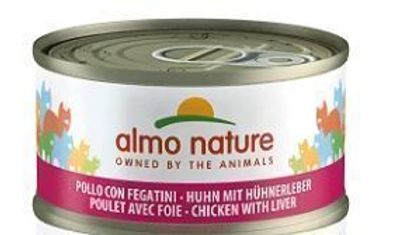 Premium Almo Nature Katzenfutter mit Huhn und Leber, 70g - Hochwertige Ergänzungsnahr