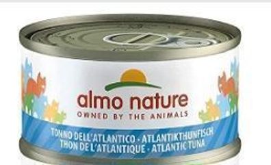 Almo Nature Atlantik-Thunfisch Katzenfutter, Ergänzungsfutter, 70g, ohne Konservierun