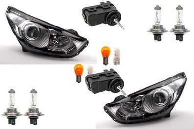 Scheinwerfer passend für Hyundai iX35 01/10-09/13 Leuchtmitt. Li Re + Stellmotor