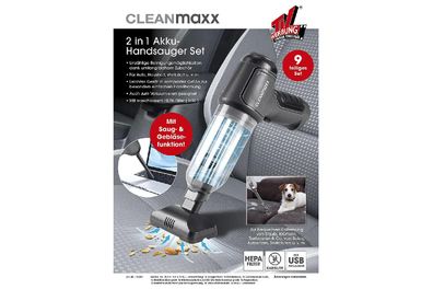 Cleanmaxx Akku-Handstaubsauger 7,4V 7teilig