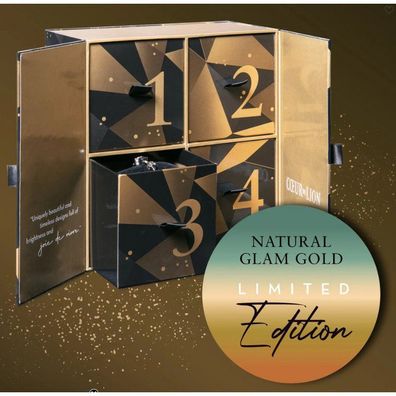 SET - Edelstahl - Adventskalender Glam Gold