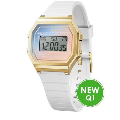 Uhr - ICE digital retro - White majestic