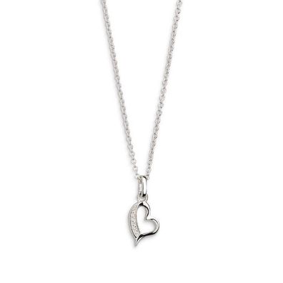 AnhängerKette - Sterlingsilber - Herz - Zirkonia