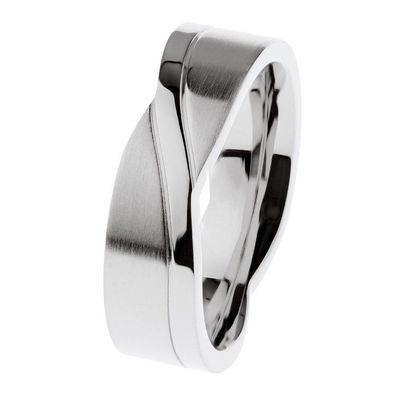 Ring - Edelstahl - 6mm matt poliert