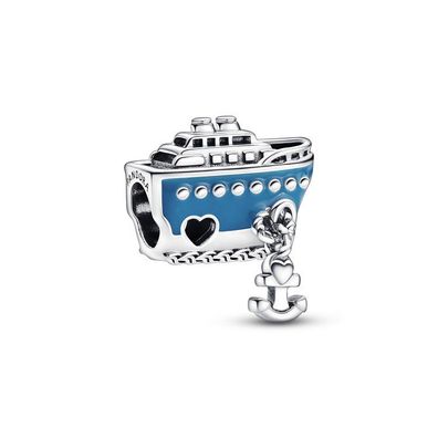 Bead - Silber - Ankerndes Kreuzfahrtschiff Charm