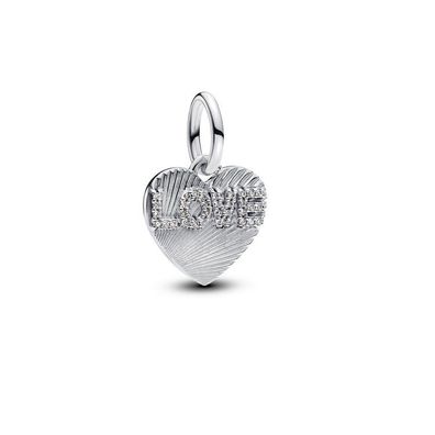 Bead - Silber - Gravierbarer Love-Herz Charm