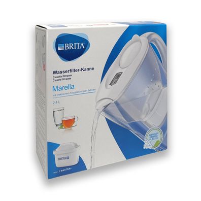 BRITA Wasserfilter - Kanne Marella weiß inkl. 1 MAXTRA+ Filterkartusche NEU OVP