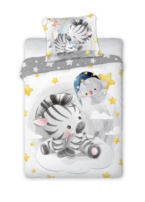 Zebra am Träumen" Baby-Bettwäsche 100x135 cm von FARO – Ideal für sanften Babyschlaf