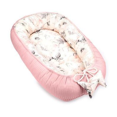 Babynest Neugeborene Nestchen Baby 90x50 cm - Kokon Handmade zweiseitig aus Baumwolle