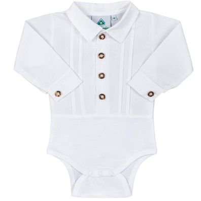 Babybody 60421 weiß Isar-Trachten