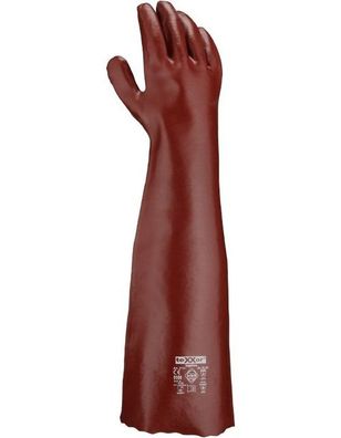 teXXor Topline Chemikalienschutz-Handschuhe Pvc Rotbraun (12 Stück) 2114