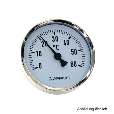 AFRISO Bimetall-Thermometer BiTh63ST 0/60C 40mm G1/2B ax Kl.2