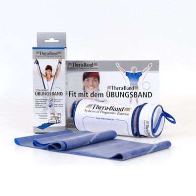 Thera-Band® 2,5m BLAU Extra Stark in der Zippbox + Übungsanleitung Theraband