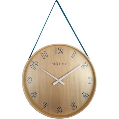 NeXtime 3234BL Loop Big, Wood, Blau, 40 cm