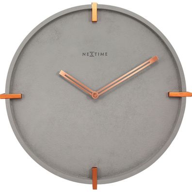 NeXtime Designer Wanduhr Beton ?3515-Mohawk Wall? Wanduhr, leises Uhrwerk