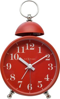 NeXtime Wecker, Metall und Kunststoff, Rot, Ø 16 cm , 5213RO