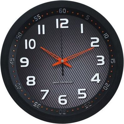 Technoline, WT 8972 Funk-Wanduhr, Ø 30cm, schwarz