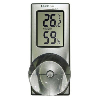 Technoline Fensterthermometer WS 7025 mit Temperatur- und Luftfeuchteanzeige