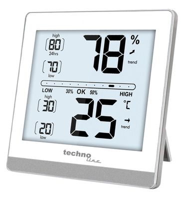 Technoline WS 9470 - Raumklima Station, digitales Thermometer, Hygrometer