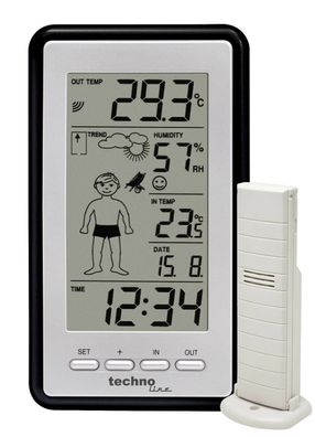 Technoline WS 9632 Wetterstation mit Vorhersage, schwarz