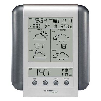 Technoline, Meteotronic Wetterstation WM 5412, Silber, 2-teilig (Gr. Mittel)