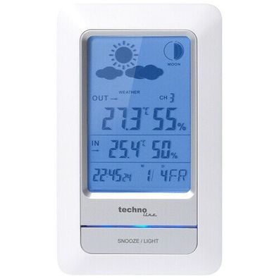 Wetterstation WS 6740 mit Vorhersage von Wettersituation, Anzeige von Mondphasen