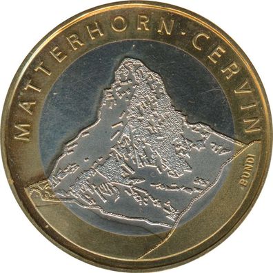 Schweiz 10 Franken 2004 B Matterhorn Bimetall*