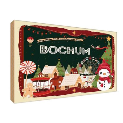 vianmo Holzschild 30x20cm Weihnachten aus Bochum Deko Geschenk