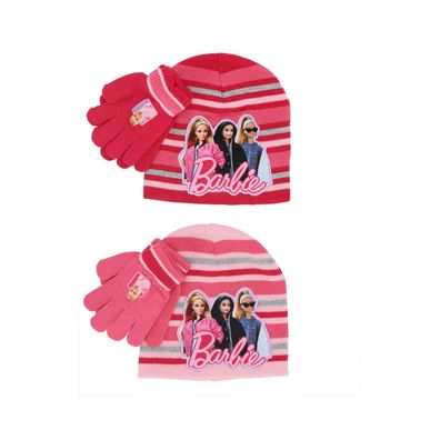 Barbie Winter-Set Mütze und Handschuhe für kleine Modefans