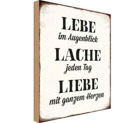 vianmo Holzschild 20x30cm Lebe Lache Jeden Tag Liebe Deko Geschenk