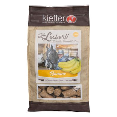 Kieffer Leckerli Banane - natürlicher Leckerbissen für Pferde - 1 kg