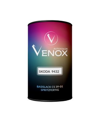 Venox Autocolor Basislack für SKODA 9432 Admiral BLUE MET. 1L Spritzfertig Autolack