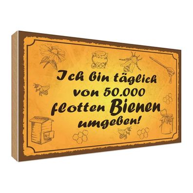 vianmo Holzschild 40x30cm Von 50000 Flotten Bienen Umgeben Deko Geschenk