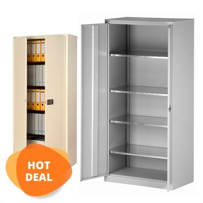 Flügeltürenschrank Universal (500 mm Tief) für 5 OH • Bisley HC782S4G Beige