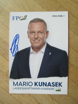 Österreich Bundesminister FPÖ Steiermark Mario Kunasek - handsigniertes Autogramm!!!