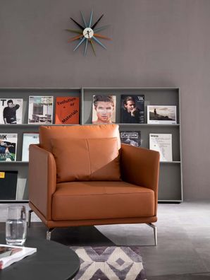 Sessel Leder Design Polster Lounge Stuhl Sitz Luxus Zimmer Warte Neu Relax Club