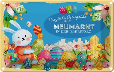 vianmo Blechschild 30x20cm Ostergrüße Neumarkt In Der Oberpfalz Deko Geschenk