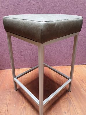 Design Barhocker Tresenhocker forAnne Metall Gestell perlsilber Vintage