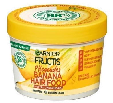 Garnier Fructis 3-in-1 Haarmaske Banane, 400 ml Pflegecreme